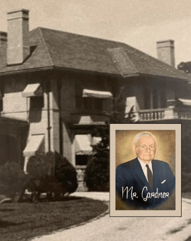 Portrait of Mr Gardner and his house
