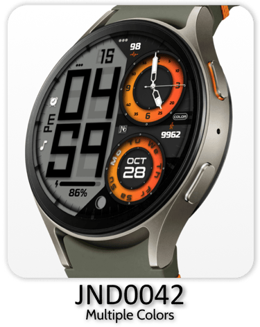 a digital watch with multiple colors of the same color