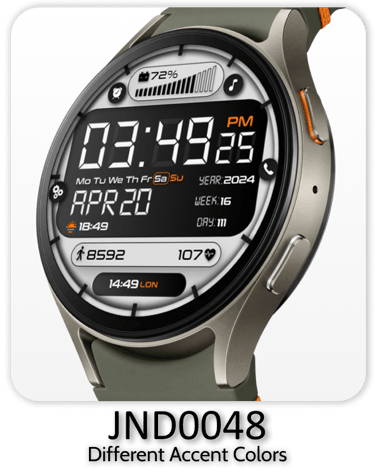 a smart watch with a digital display of a clock