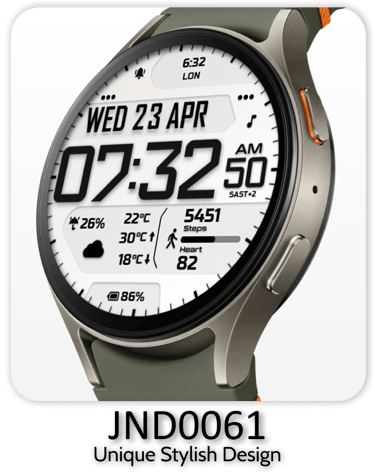 a smart watch with a white and gray watch face