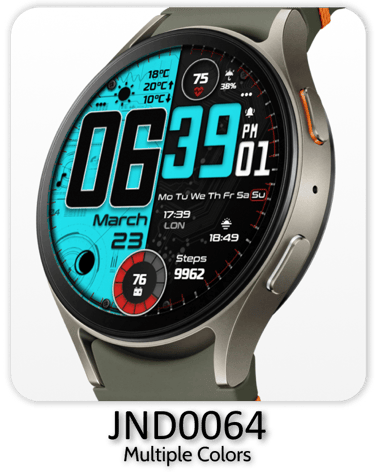 a smart watch with a multi - color digital display