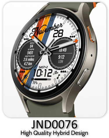 JND0076 high quality hybrid watch face for wearos