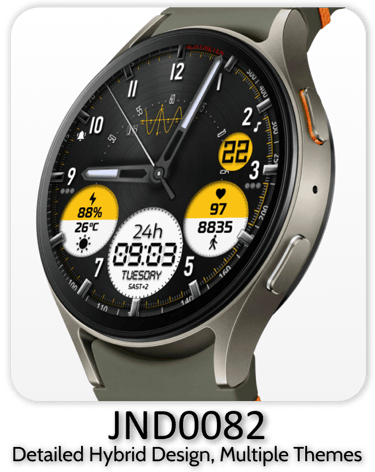 JND0082 WearOS watchface, smart watch