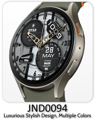 JND0094 stylish watch face for wearos