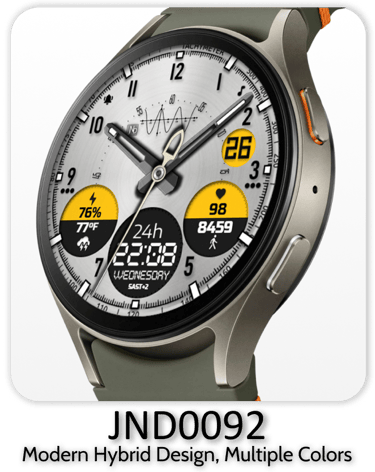 JND0092 a stylish watch face for wearos