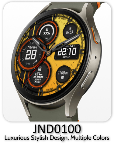 JND0100 stylish watch face for wearos