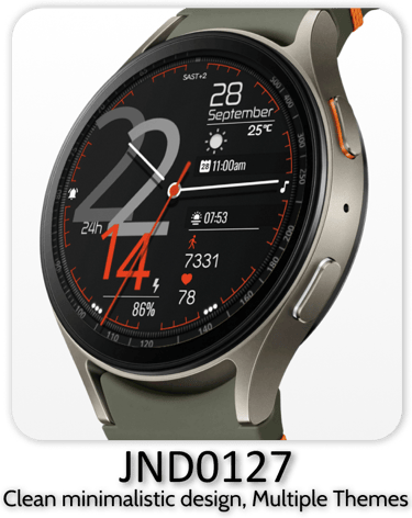 JND0127 bold digital watch face for Wear OS