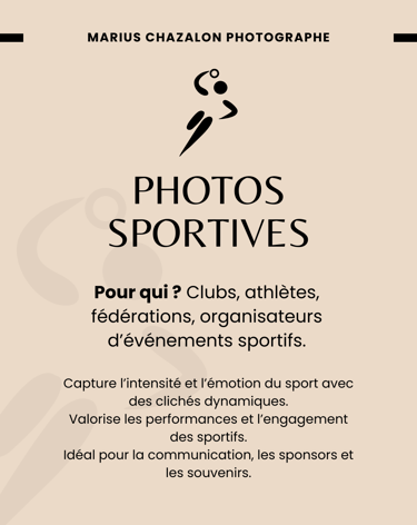 Description de l'offre photos sportives