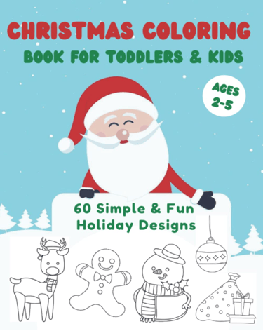 christmas coloring book for toddlers and kids