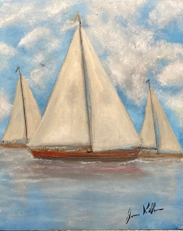 Sailing Regatta 25.4 x 20.32 cm   Oil on canvas 