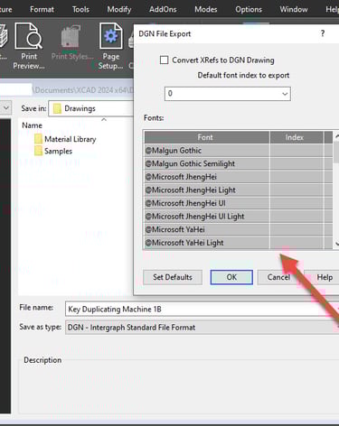 DGN File Export in xCAD