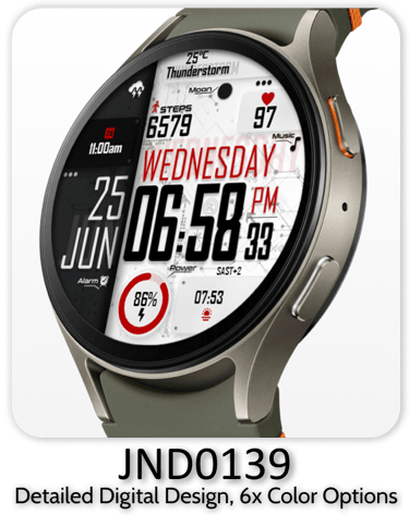 a smartwatch with a digital watch face