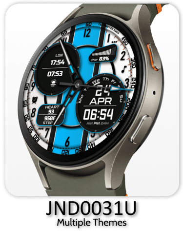 a watch with a blue and white watch face