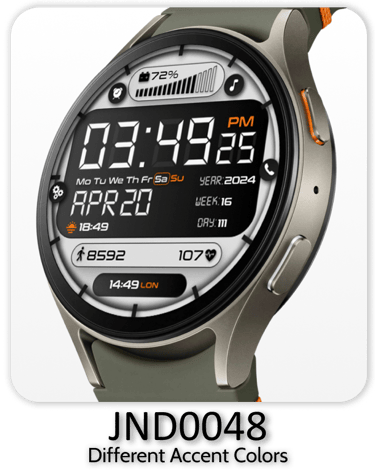 a smart watch with a digital display of a clock