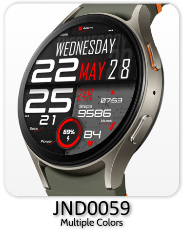a smart watch with a multi - colored display of a watch face