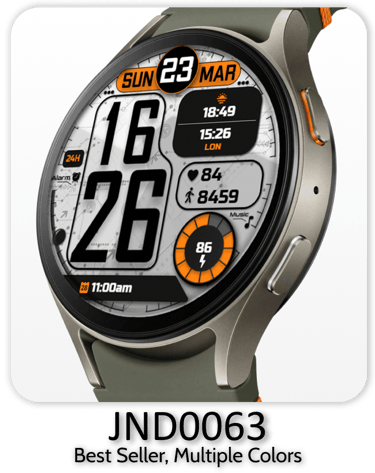 a smartwatch watch with a detailed digital look