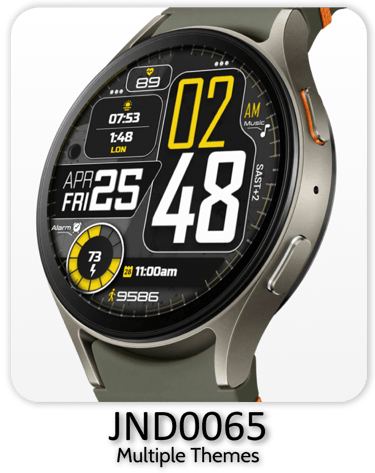 a smart watch with a multi - colored display of a clock