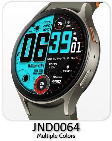 a smart watch with a multi - color digital display
