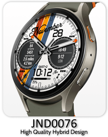 JND0076 high quality hybrid watch face for wearos