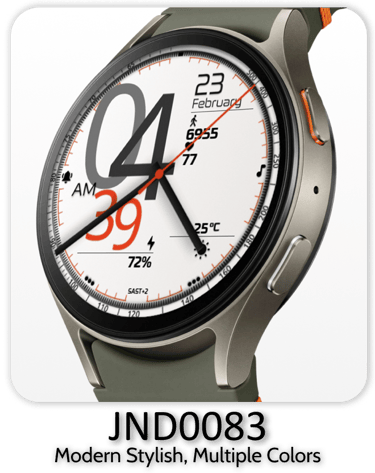 JND0083 WearOS watchface, smart watch