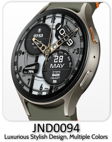 JND0094 stylish watch face for wearos