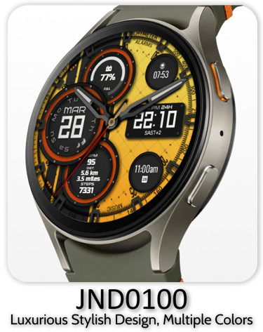 JND0100 stylish watch face for wearos
