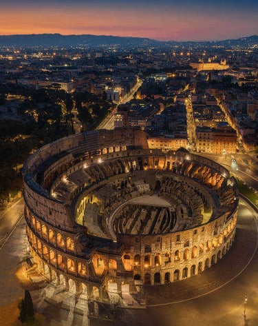 View of Rome and Colosseum on a holiday planned by Francesco Margaretini Travels & Events