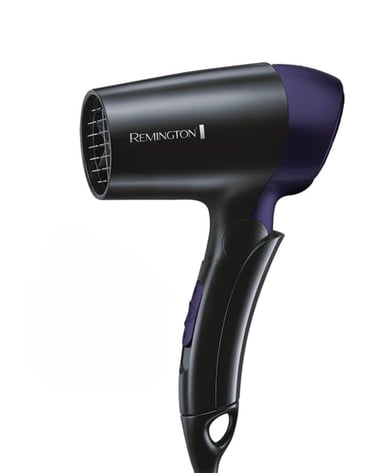 a hair dryer with a purple hair dryer