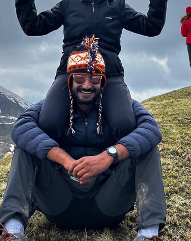 Happy Hikers in the Mountains