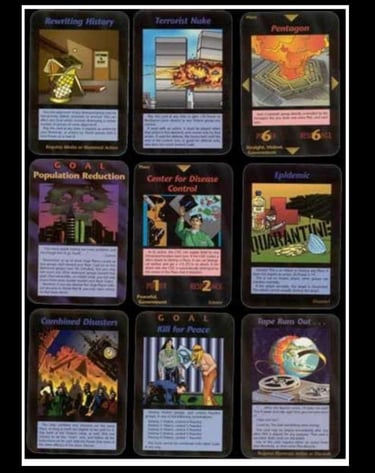 Algumas cartas que inclui as Torres Gêmeas, Pentágono, Pandemia Covid-19 entre outras (foto e Texto)