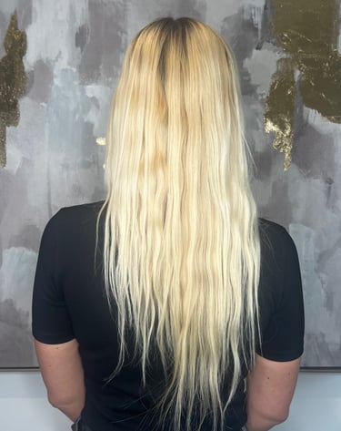 Before and after keratin bonds hair extensions St Albans