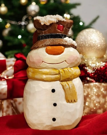 Carved Snowman J. Smith