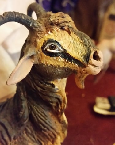 capra in creta. animale presepe napoletano