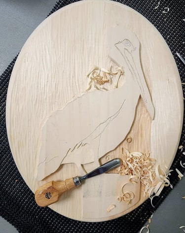 Relief Carving in Progress Fred Lee