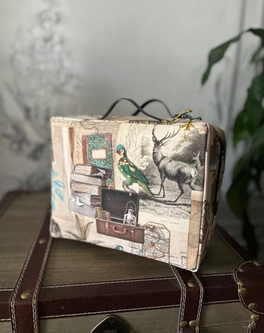 Vanity de toilette motif voyage et nature 