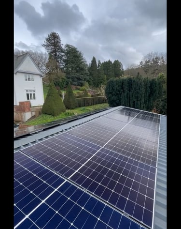 a solar paneled roof with solar panels and solar panels