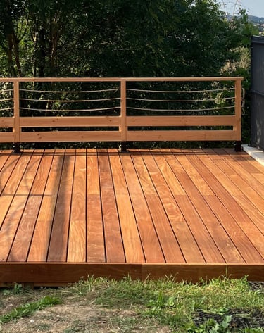 terrasse en bois exotique