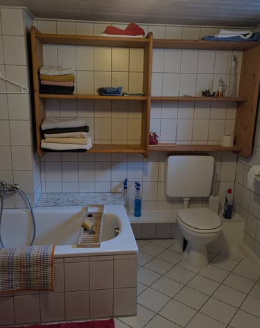 modernes Bad mit allen Annehmlichkeiten