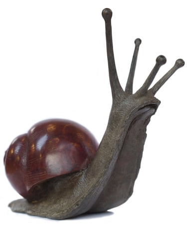 Miniature Bronze sculpture of a snail by Mark Richard Hall
