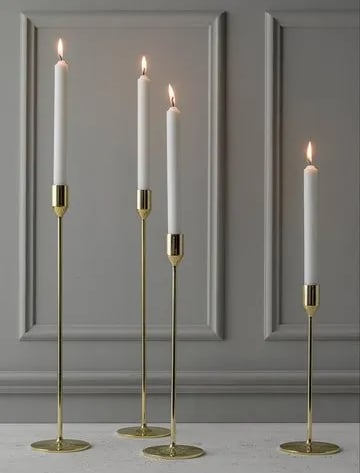 multi size, high brass candle holder