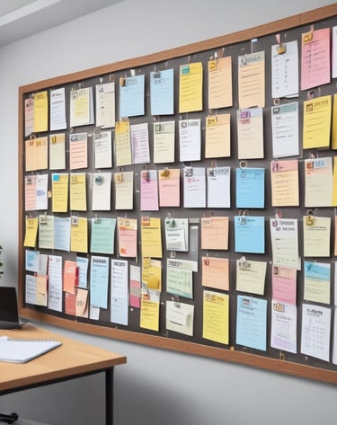 Modern workspace with multiple screens showing productivity optimization tools.