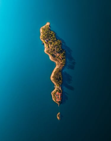  a small island in the middle of the ocean