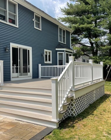 Deck build with composite decking