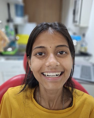  Smiling patient after successful dental treatment at Shree Dental Care in Shyamal, Ahmedabad