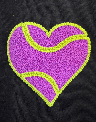 love heart textured sticker