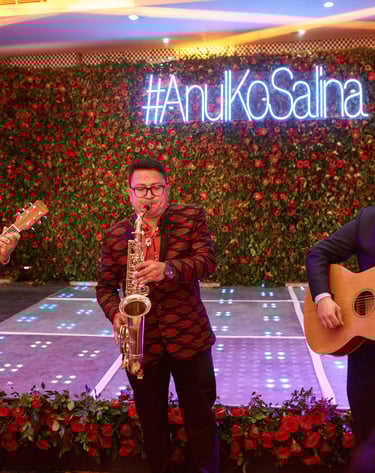 artists paying live band at a wedding function setup by Kathmandu Wedding