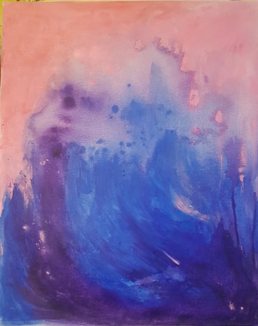 Tableau abstrait contemporain – Couleurs et textures – Jacqueline Poitevin – Collectionneurs d’art