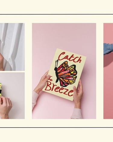 a woman holding a book with a butterfly on it