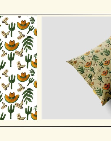 a pillow with a pillow and a pillow with a flower pattern