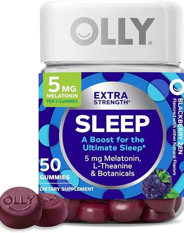 a bottle of oil and vitamin supplements for sleep